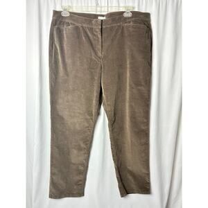 NWT J. Jill Corduroy Pants Women's 18P Taupe Straight Leg Winter